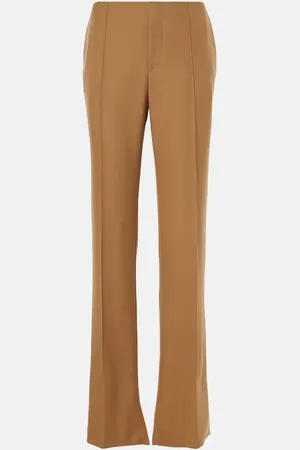 Chloé Chloé Pantaloni regular in lana a vita media