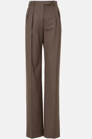Loro Piana Pantaloni a gamba larga Chad in lana vergine