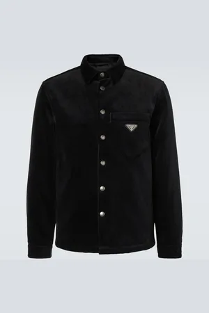 Prada Giacca camicia in velluto a coste