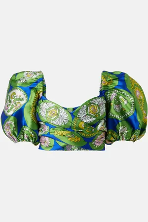 ALÉMAIS Alémais Top cropped con stampa