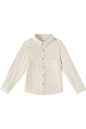 Rylee + Cru Camicia Walker in misto lino a righe