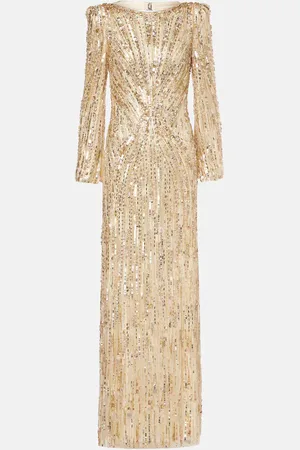 Jenny Packham Abito lungo con paillettes
