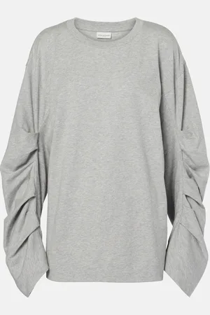 DRIES VAN NOTEN Top oversize in jersey di cotone