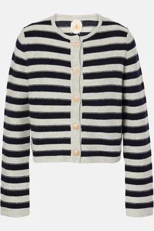 Jardin des Orangers Cardigan in lana e cashmere a righe