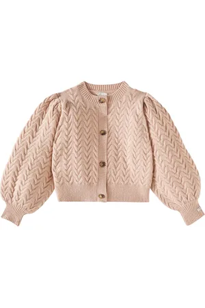 Donsje Cardigan Zinne in misto cotone e lana