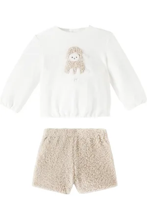 Il gufo Baby - Top e shorts in misto cotone