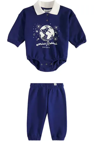 Mini Rodini Baby - Pantaloni e pagliaccetto Society in cotone