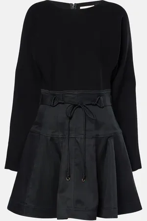 ULLA JOHNSON Abito corto Aremi con finiture in twill