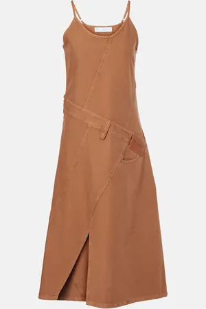 J.W.Anderson Abito midi asimmetrico in cotone con logo