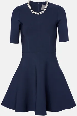 MONIQUE LHUILLIER Abito corto con perle bijoux