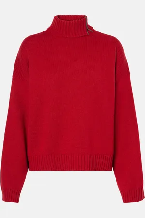 Brunello Cucinelli Dolcevita in cashmere con monili