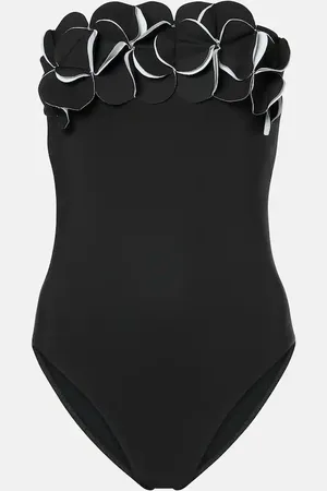 Karla Colletto Costume intero a fascia Tera con ricamo