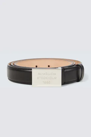 Acne Studios Cintura in pelle con logo