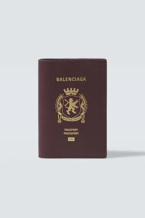 Balenciaga Porta passaporto in pelle con logo