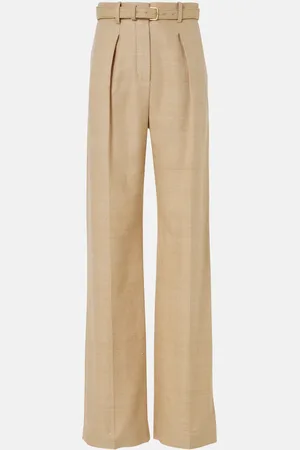 Loro Piana Pantaloni a gamba larga Edward in seta