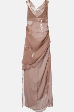JACQUES WEI Abito in tulle con paillettes