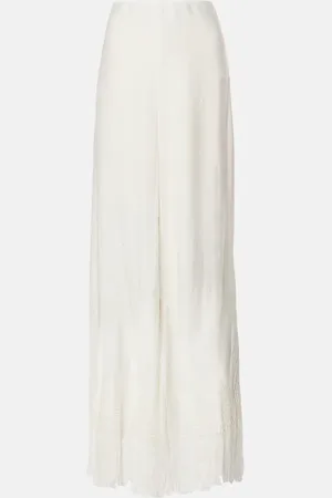 Stella McCartney Pantaloni a gamba larga con frange