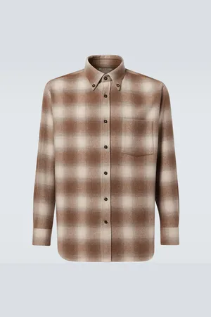 Loro Piana Camicia Jack in tartan di lana e cashmere