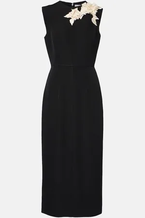 Erdem Abito midi asimmetrico in lana