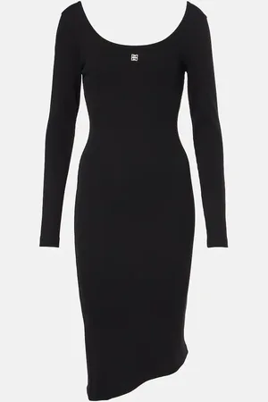 Givenchy Abito midi in jersey di cotone a coste