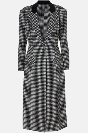 Norma Kamali Cappotto monopetto pied-de-poule