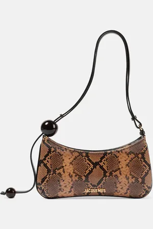 Jacquemus Borsa a spalla Le Bisou Perle in pelle con stampa