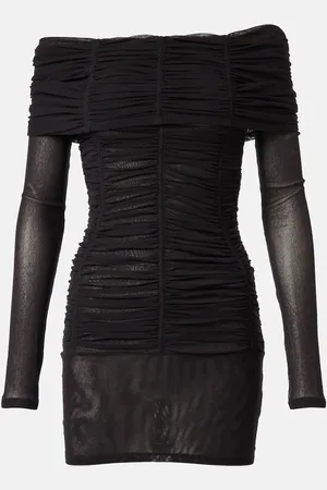 The Attico Abito corto in jersey con scollo bardot