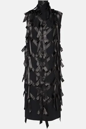 Prada Abito midi in sablé con fiocchi