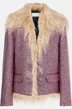DRIES VAN NOTEN Giacca con pelliccia sintetica