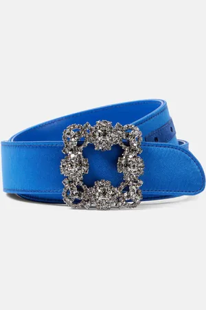Manolo Blahnik Cintura in raso con cristalli