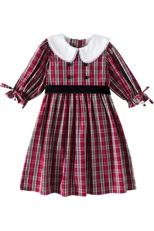 La Coqueta Abito Lizette in cotone tartan