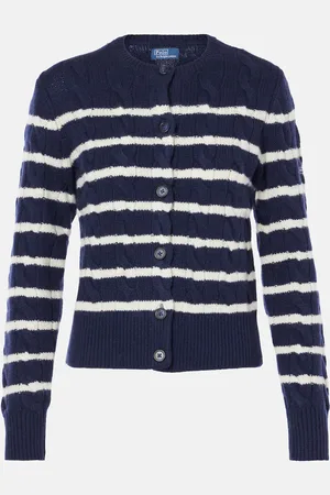 Ralph Lauren Cardigan in lana e cashmere a righe
