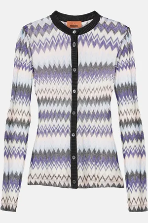 Missoni Cardigan in maglia lamé a zig-zag