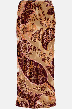 Etro Gonna midi in jacquard di velluto