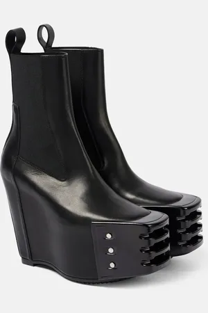 Rick Owens Stivaletti Chelsea Porterville in pelle con zeppa