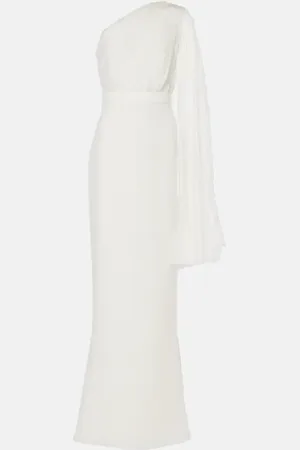 Max Mara Bridal - Abito lungo Lorena in chiffon e cady