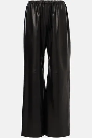 Nour Hammour Pantaloni Olan in pelle