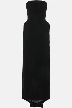 Balenciaga Abito lungo bustier in velluto