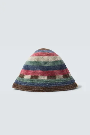 VISVIM Cappello da pescatore Meda in crochet di lana e lino