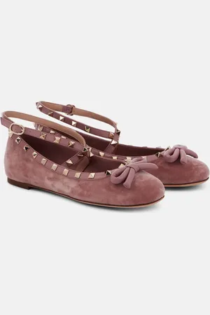 VALENTINO GARAVANI Ballerine Rockstud in velluto