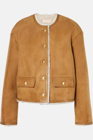 NILI LOTAN Giacca Zaine in suede e shearling