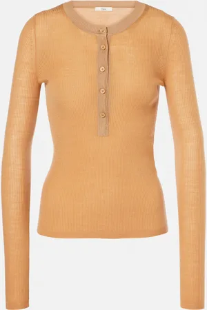 Chloé Chloé Top Henley in maglia a coste