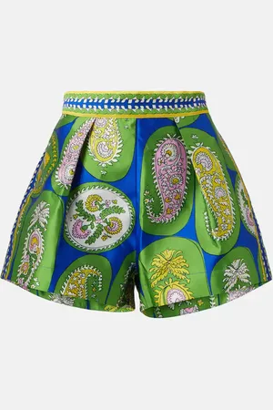 ALÉMAIS Alémais Shorts a vita alta con pince e stampa
