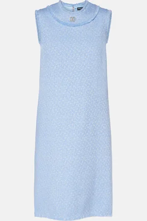 Dolce & Gabbana Abito corto DG in tweed di misto lana