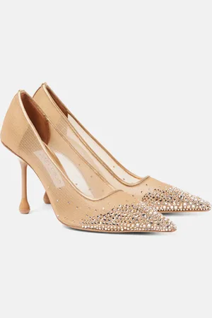Jimmy Choo Pumps Ixia 95 in mesh con cristalli
