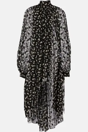 Chloé Chloé Abito midi in chiffon di seta