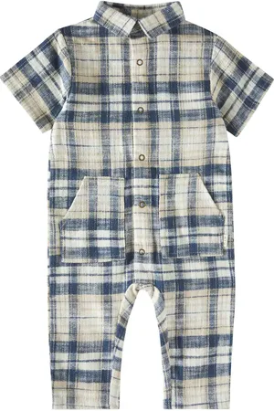Rylee + Cru Baby - Jumpsuit Rhett in cotone a quadri