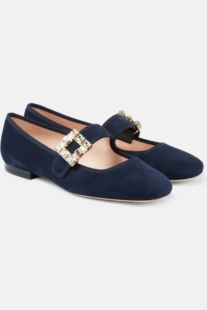 Roger Vivier Ballerine Mary Jane Très Vivier in suede