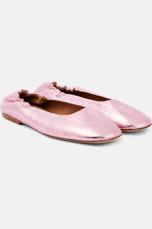 DRIES VAN NOTEN Ballerine in pelle metallizzata