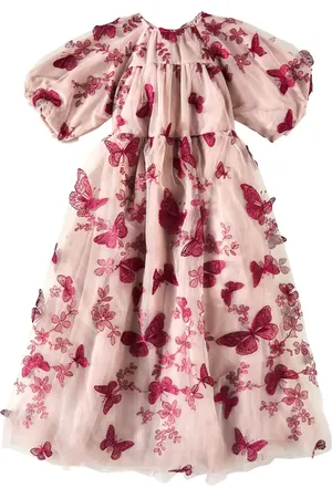 Petite Amalie Abito Butterfly in tulle con ricamo